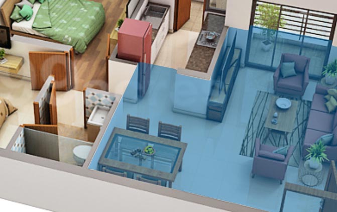 2BHK 1085
